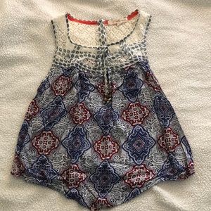 Lace detail tank top